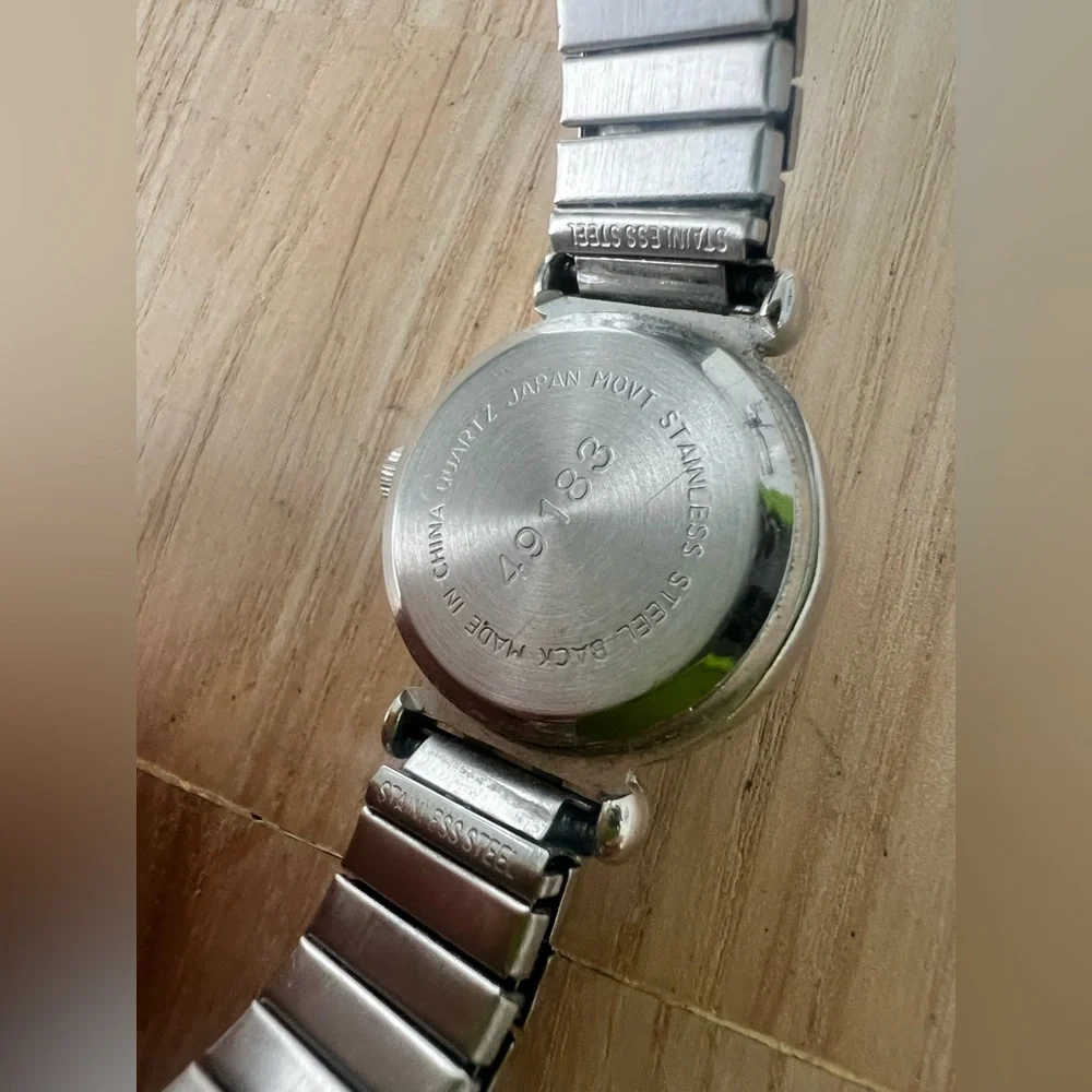 Rumours ladies silver tone classic watch NEW BATTERY